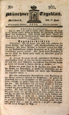 Münchener Tagblatt Mittwoch 16. Juni 1830