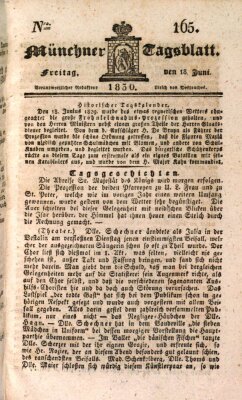 Münchener Tagblatt Freitag 18. Juni 1830