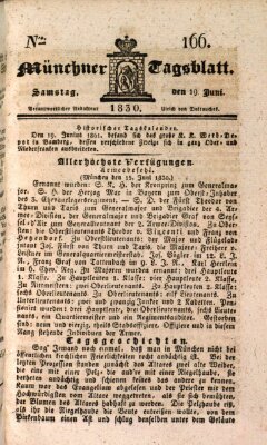 Münchener Tagblatt Samstag 19. Juni 1830