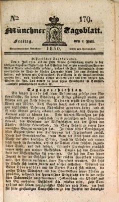 Münchener Tagblatt Freitag 2. Juli 1830