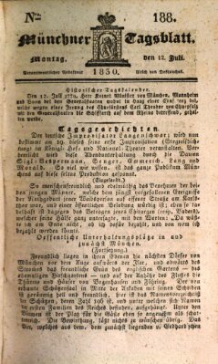 Münchener Tagblatt Montag 12. Juli 1830