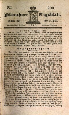 Münchener Tagblatt Samstag 24. Juli 1830