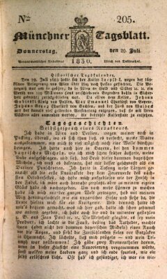 Münchener Tagblatt Donnerstag 29. Juli 1830