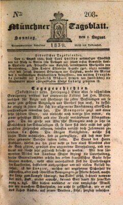 Münchener Tagblatt Sonntag 1. August 1830