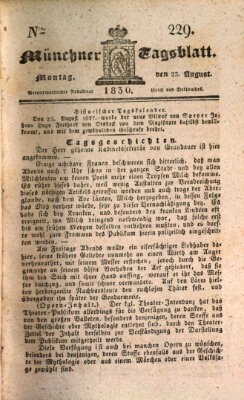 Münchener Tagblatt Montag 23. August 1830