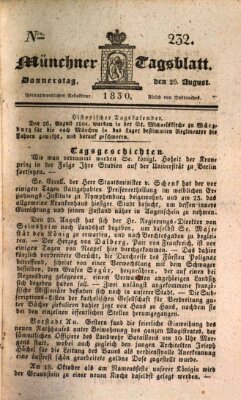 Münchener Tagblatt Donnerstag 26. August 1830