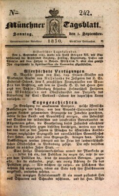 Münchener Tagblatt Sonntag 5. September 1830