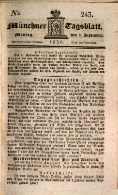 Münchener Tagblatt Montag 6. September 1830