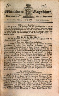 Münchener Tagblatt Donnerstag 9. September 1830