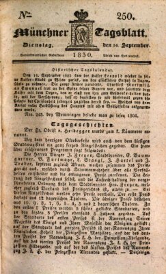 Münchener Tagblatt Dienstag 14. September 1830