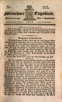 Münchener Tagblatt Donnerstag 16. September 1830