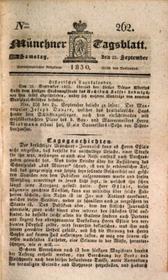 Münchener Tagblatt Samstag 25. September 1830