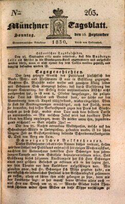 Münchener Tagblatt Sonntag 26. September 1830