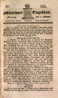 Münchener Tagblatt Freitag 15. Oktober 1830