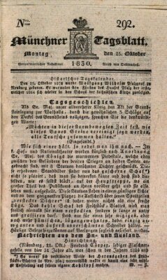 Münchener Tagblatt Montag 25. Oktober 1830