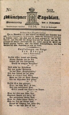 Münchener Tagblatt Donnerstag 4. November 1830