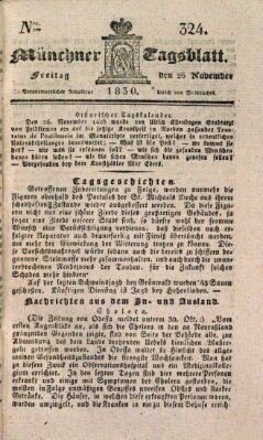 Münchener Tagblatt Freitag 26. November 1830