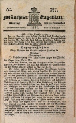 Münchener Tagblatt Montag 29. November 1830