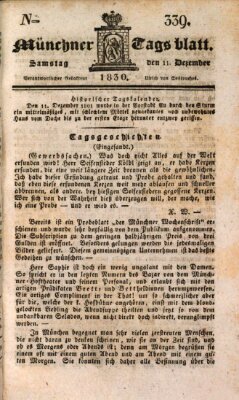 Münchener Tagblatt Samstag 11. Dezember 1830