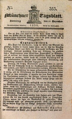 Münchener Tagblatt Sonntag 26. Dezember 1830