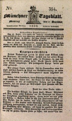 Münchener Tagblatt Montag 27. Dezember 1830