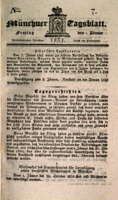 Münchener Tagblatt Freitag 7. Januar 1831