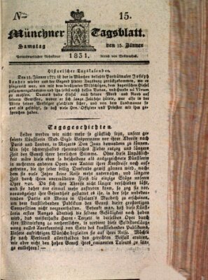 Münchener Tagblatt Samstag 15. Januar 1831