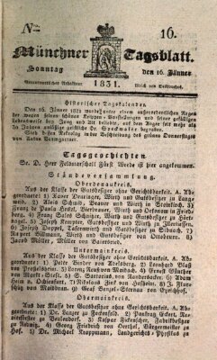 Münchener Tagblatt Sonntag 16. Januar 1831