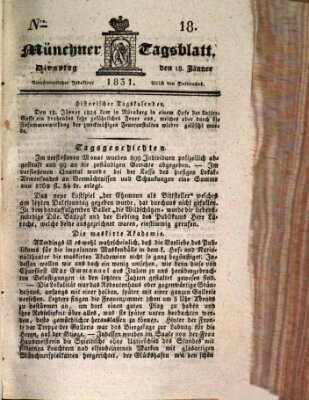 Münchener Tagblatt Dienstag 18. Januar 1831