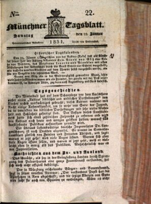 Münchener Tagblatt Samstag 22. Januar 1831