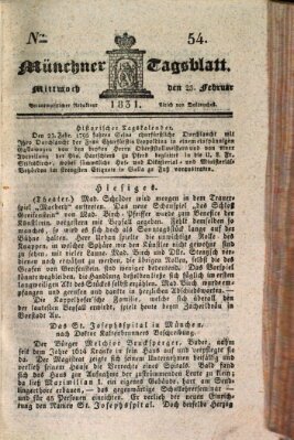 Münchener Tagblatt Mittwoch 23. Februar 1831