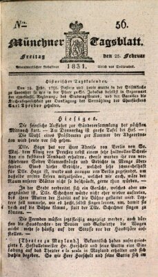 Münchener Tagblatt Freitag 25. Februar 1831