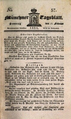 Münchener Tagblatt Sonntag 27. Februar 1831