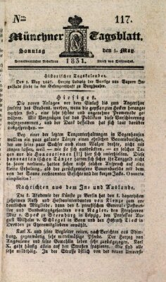 Münchener Tagblatt Sonntag 1. Mai 1831