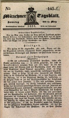 Münchener Tagblatt Sonntag 29. Mai 1831