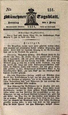 Münchener Tagblatt Sonntag 5. Juni 1831