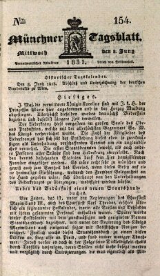 Münchener Tagblatt Mittwoch 8. Juni 1831