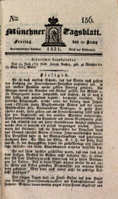 Münchener Tagblatt Freitag 10. Juni 1831