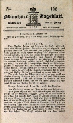 Münchener Tagblatt Mittwoch 22. Juni 1831