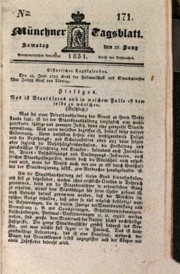 Münchener Tagblatt Samstag 25. Juni 1831