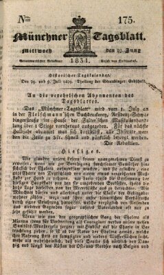 Münchener Tagblatt Mittwoch 29. Juni 1831