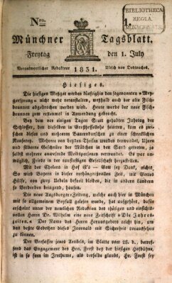 Münchener Tagblatt Freitag 1. Juli 1831