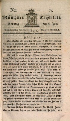 Münchener Tagblatt Sonntag 3. Juli 1831