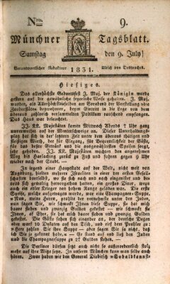 Münchener Tagblatt Samstag 9. Juli 1831