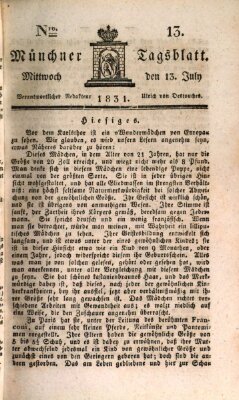 Münchener Tagblatt Mittwoch 13. Juli 1831