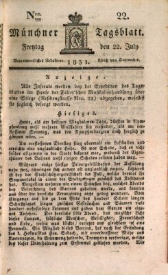 Münchener Tagblatt Freitag 22. Juli 1831