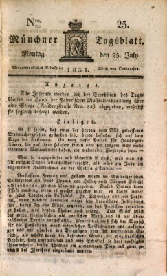 Münchener Tagblatt Montag 25. Juli 1831