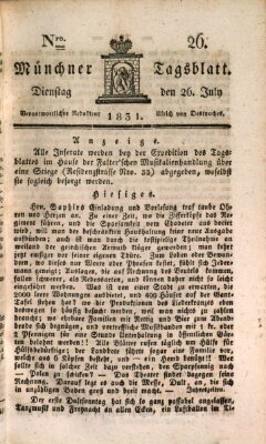 Münchener Tagblatt Dienstag 26. Juli 1831