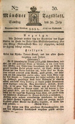 Münchener Tagblatt Samstag 30. Juli 1831