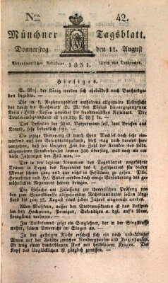 Münchener Tagblatt Donnerstag 11. August 1831